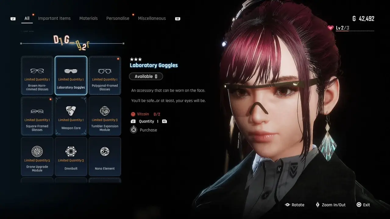 Stellar Blade outfit location Laboratory Goggles