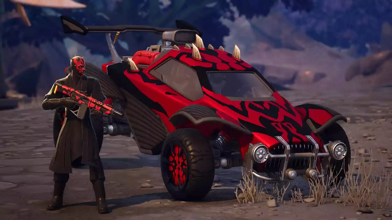 fortnite darth maul carro rocket racing
