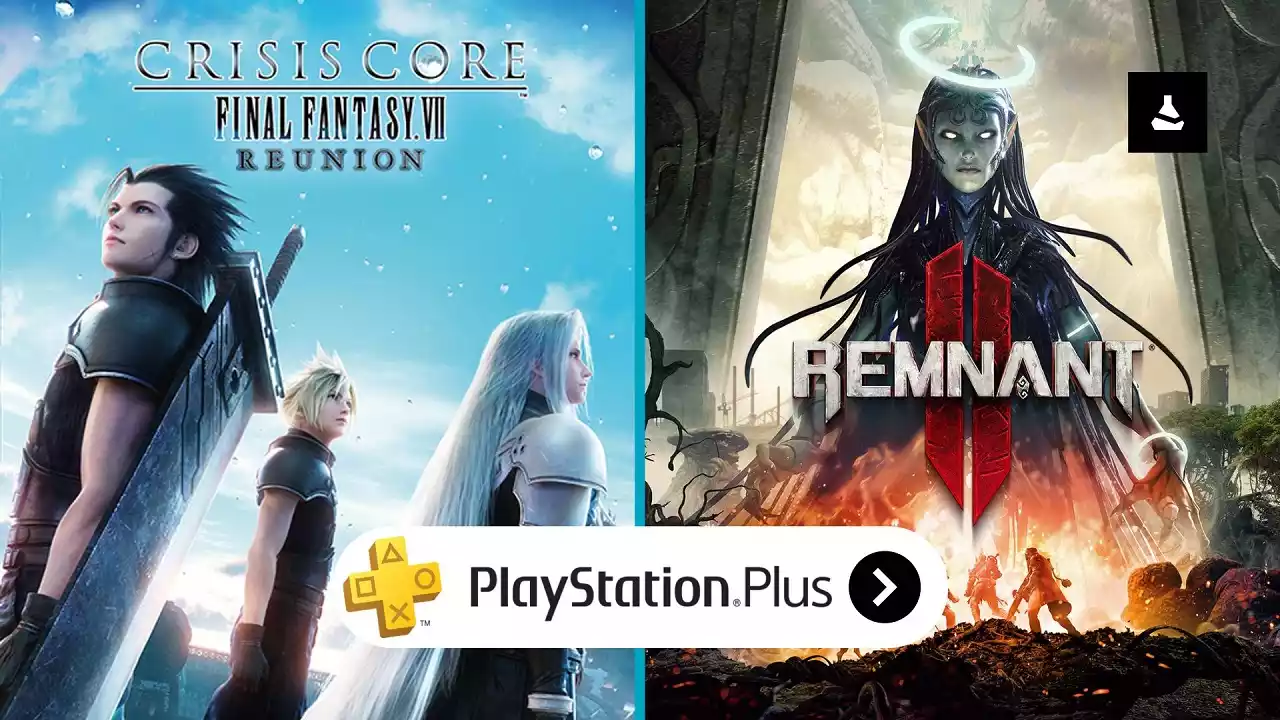 Crisis Core Final Fantasy 7 Reunion e Remnant 2 chegando ao PS Plus Extra Deluxe