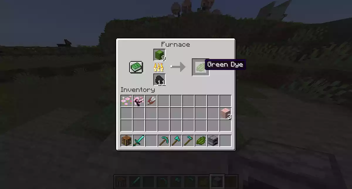 Fazendo corante verde no Minecraft