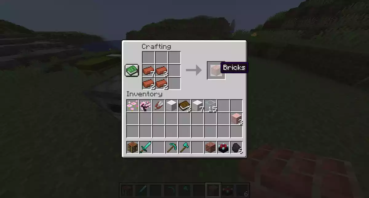 Receita de tijolos Minecraft