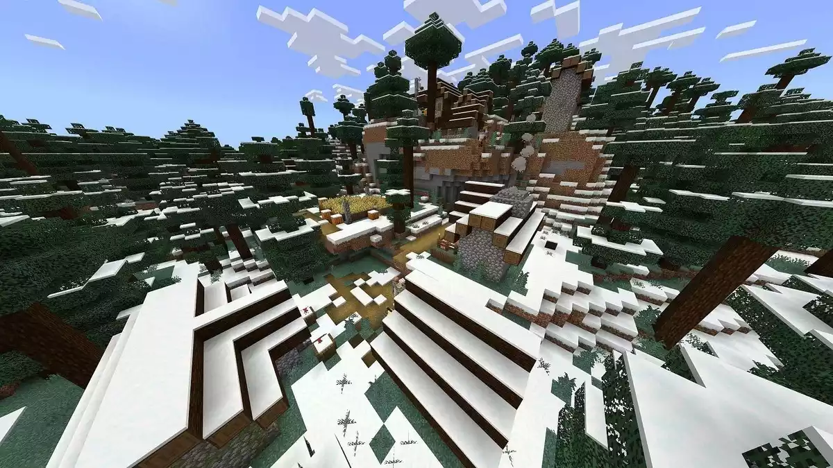 Uma Taiga de Tesouros Seed Minecraft