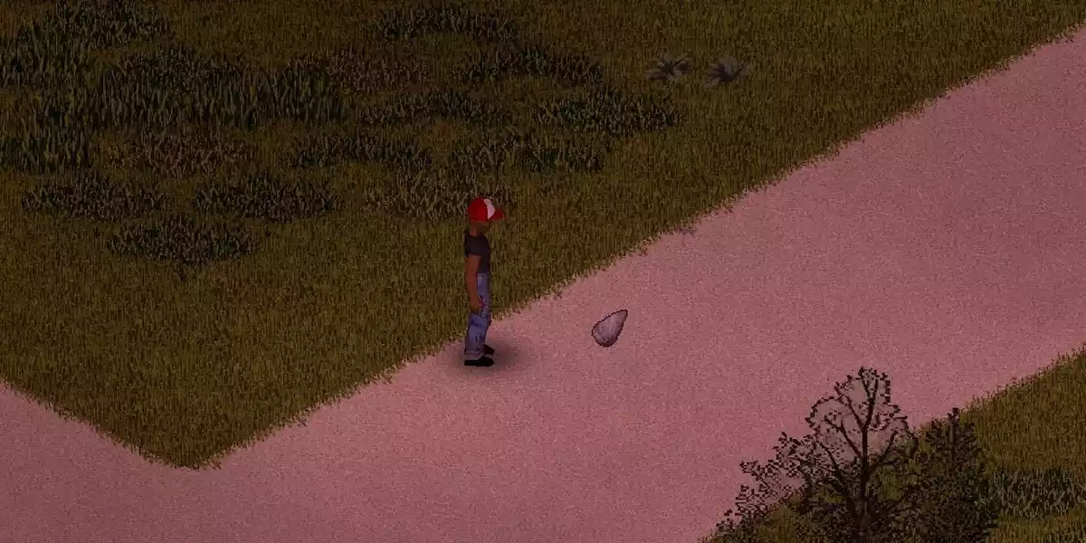 A chipped stone in Project Zomboid Cropped