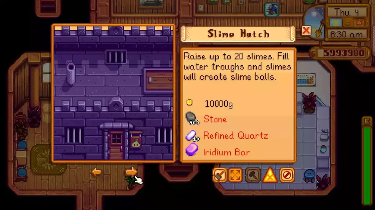 Abrigos de Slime Stardew Valley