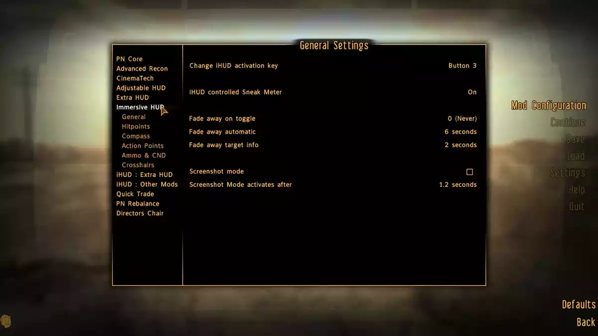 Customizable HUD Mod Fallout New Vegas