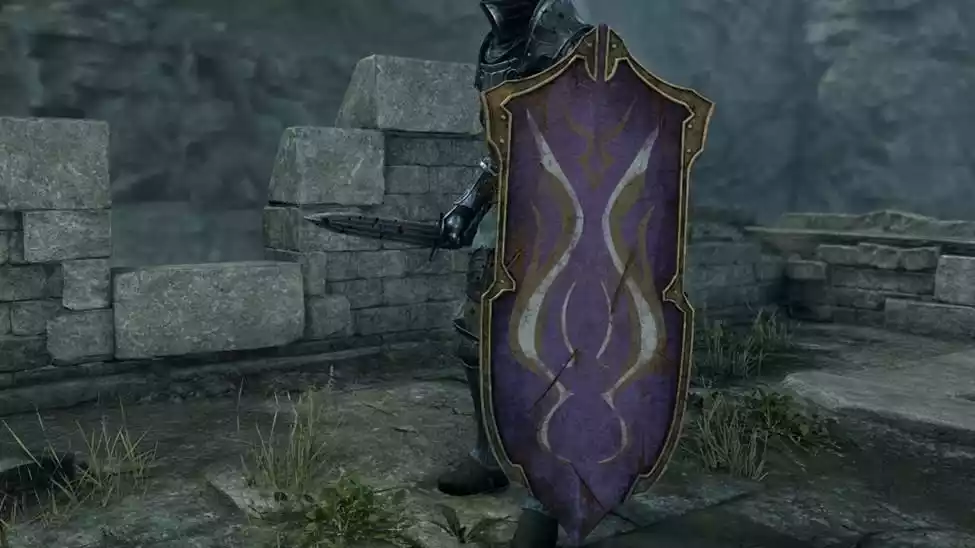 Escudo da Chama Púrpura (Purple Flame Shield) Demon’s Souls Remake