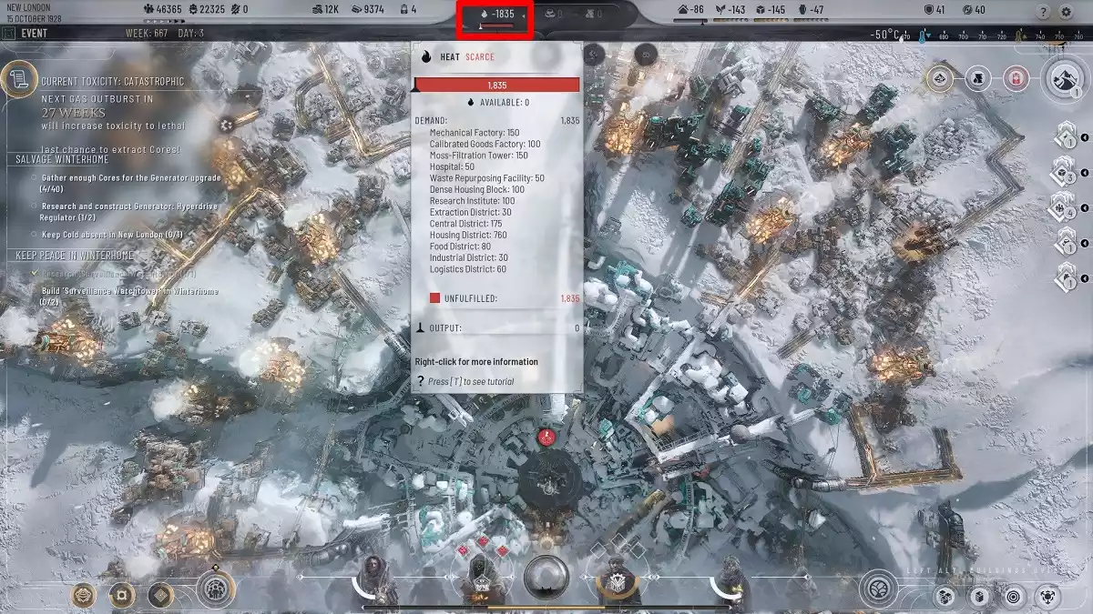 Frostpunk 2 Como reduzir o frio