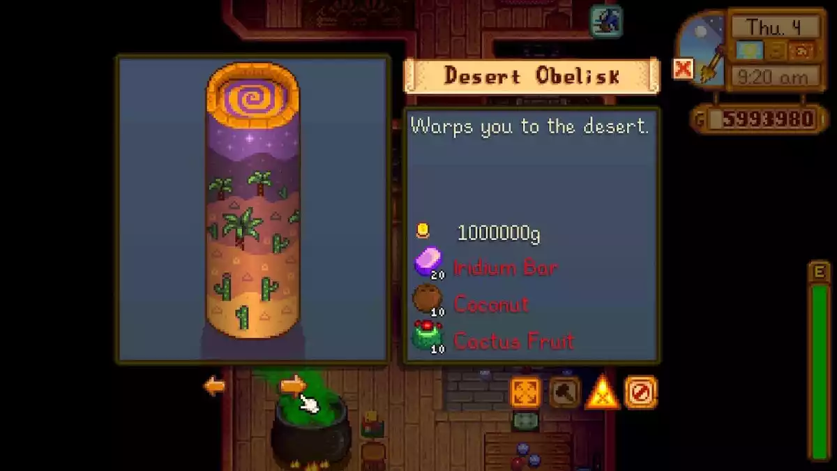 Obeliscos Stardew Valley