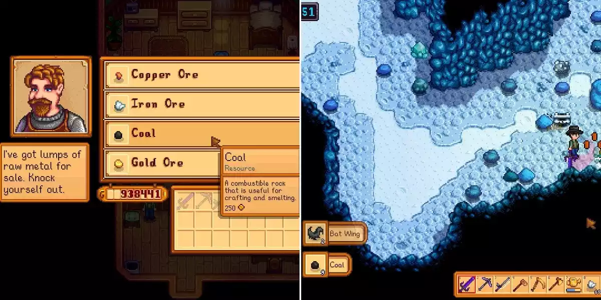 Onde encontrar carvão em Stardew Valley