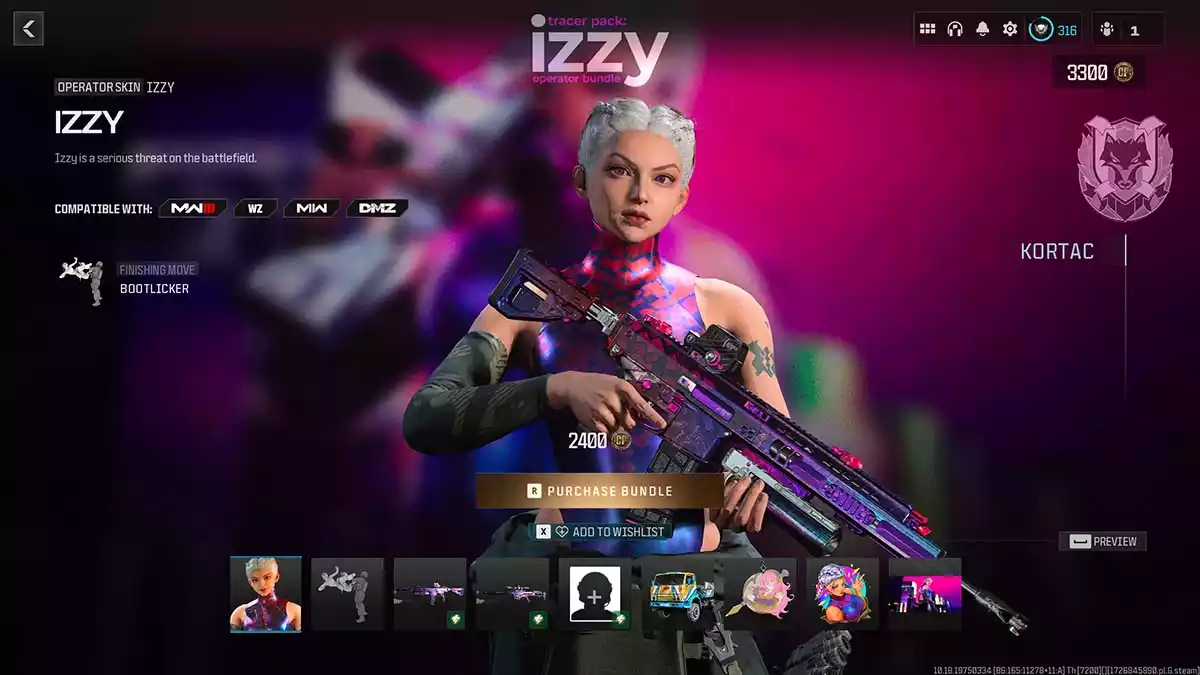 call of duty warzone female operator skin izzy 13