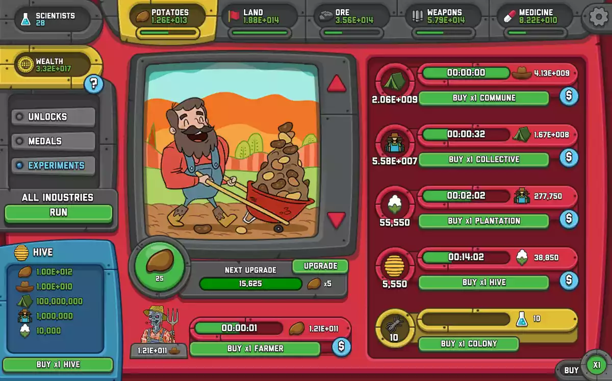 Adventure Communist jogo idle ocioso incremental