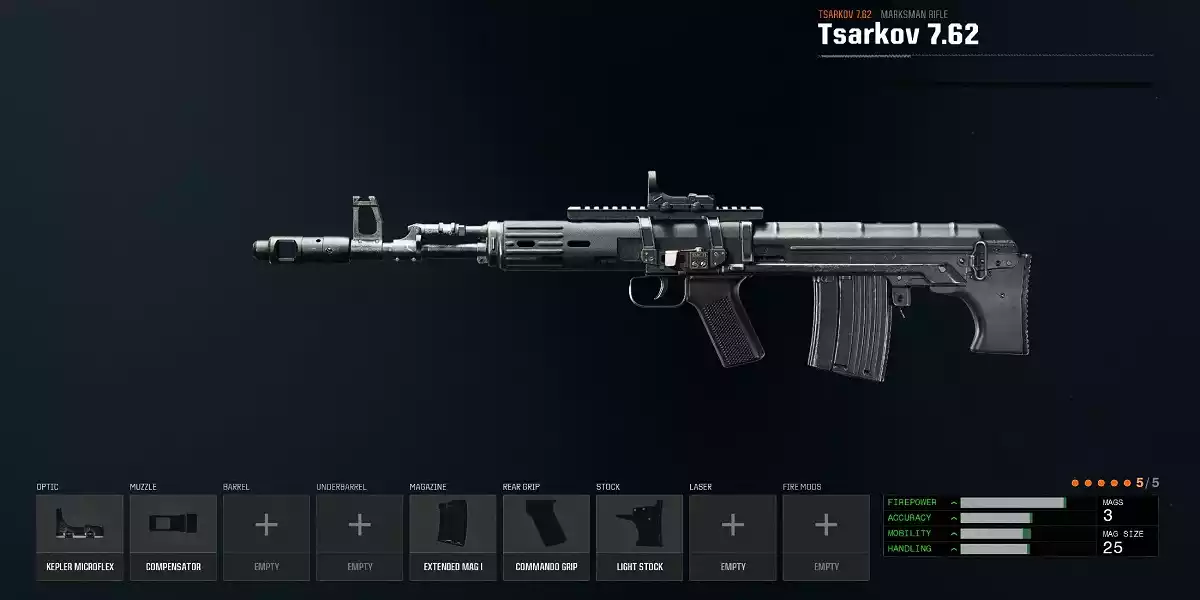 Melhor Loadout de Tsarkov 7.62 em Black Ops 6