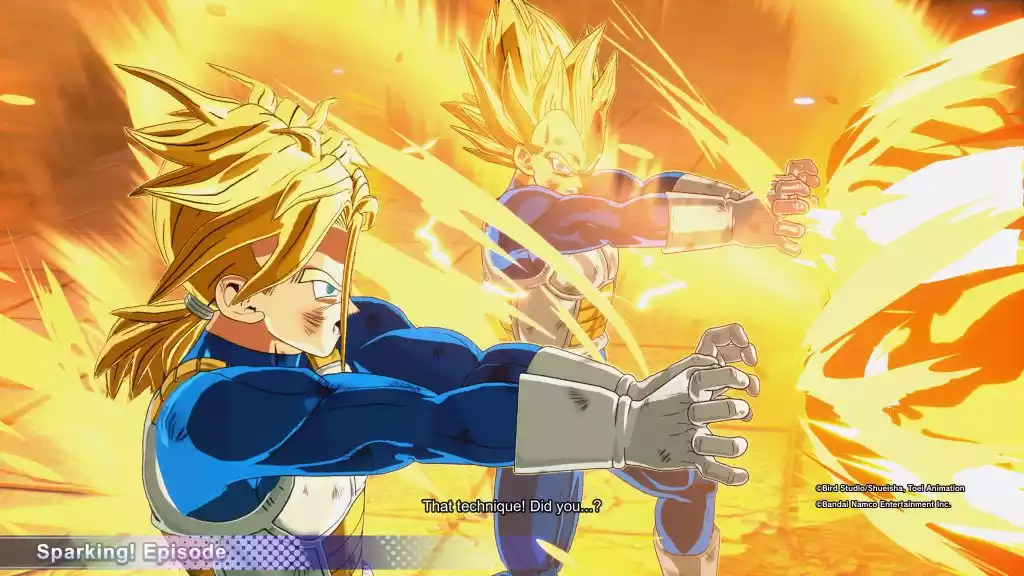 Trunks e vegeta Sparking Zero