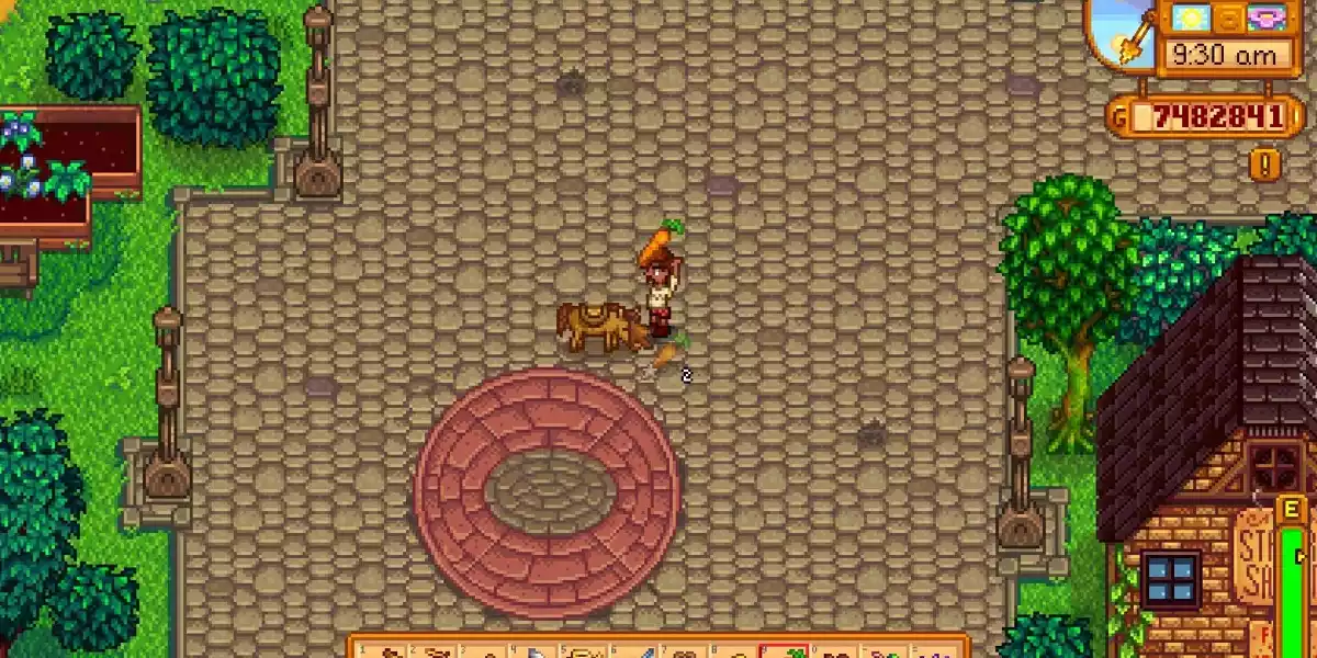 alimentnado cavalo cenoura stardew valley