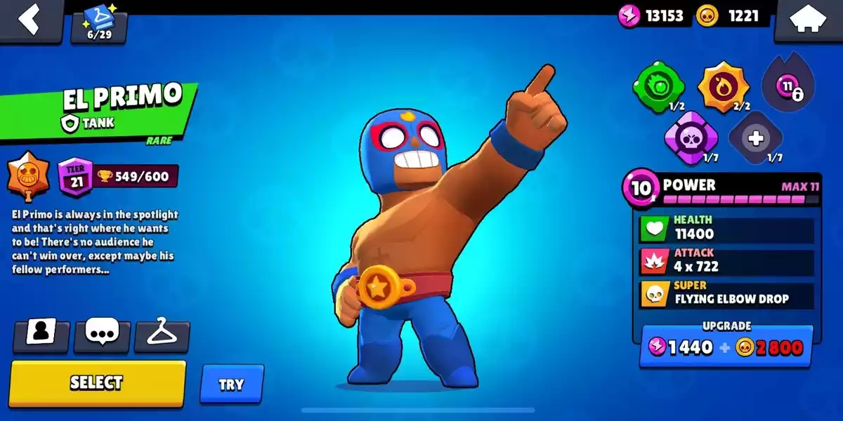 el primo brawl stars brawler raro