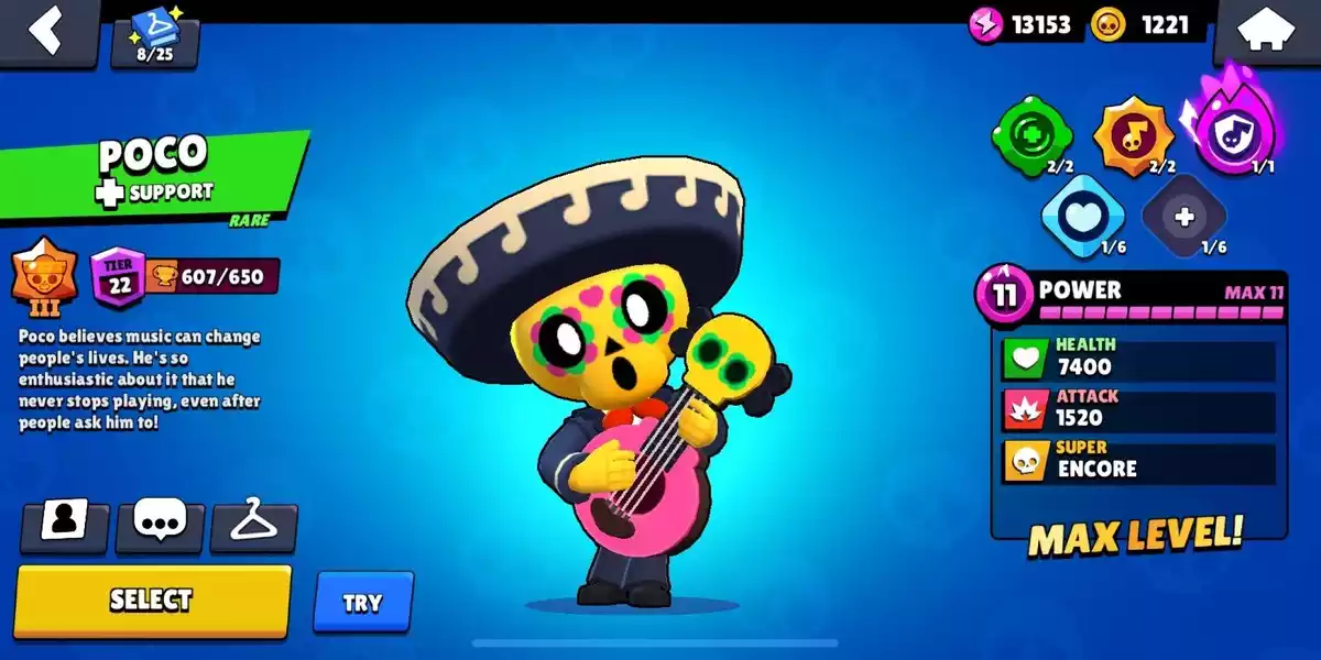 poco brawl stars brawler raro