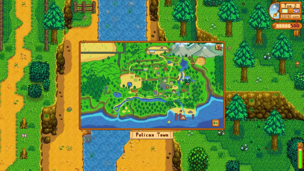 Cidade Pelicano Stardew Valley