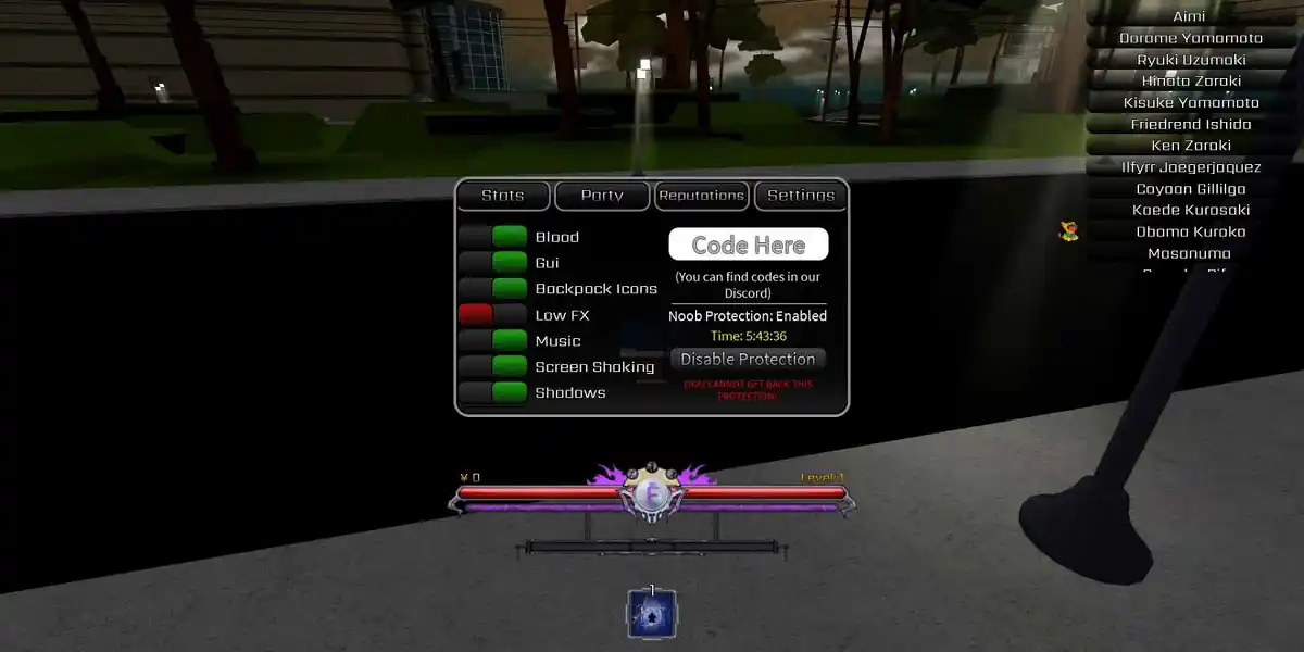 Como resgatar códigos no Peroxide Roblox