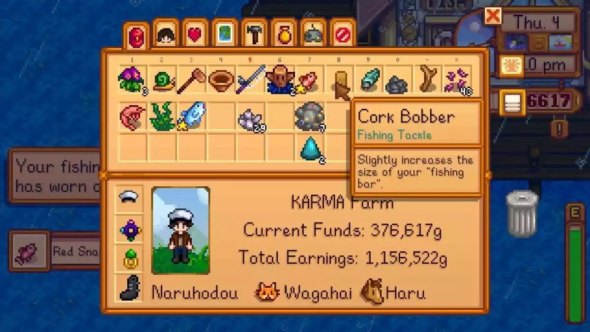 Cork Bobber in Stardew Valley