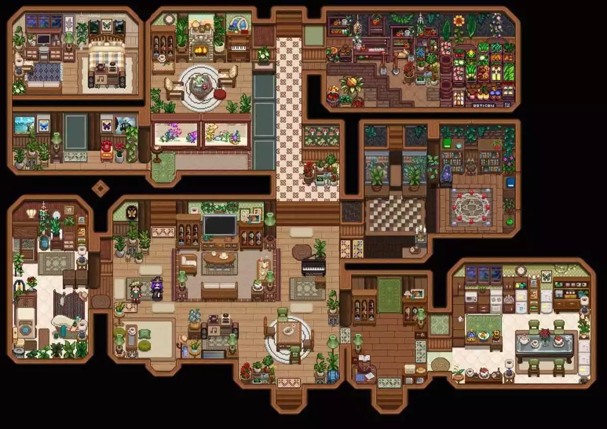 Dentro da Casa Fazenda Stardew Valley