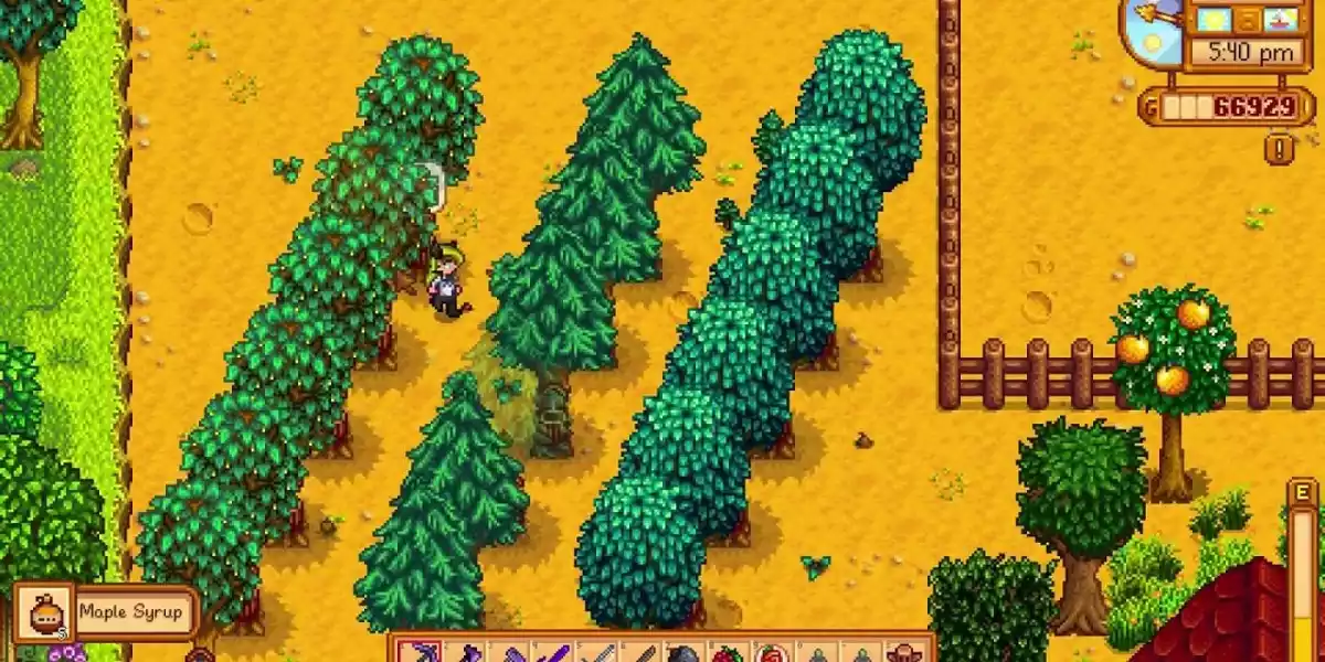 Plante árvores em sua fazenda Stardew Valley