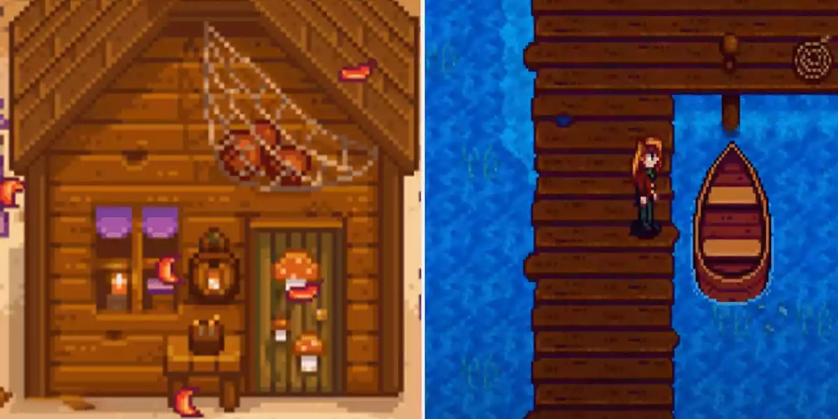 Stardew Valley Elliott on the docks right Elliots home left2