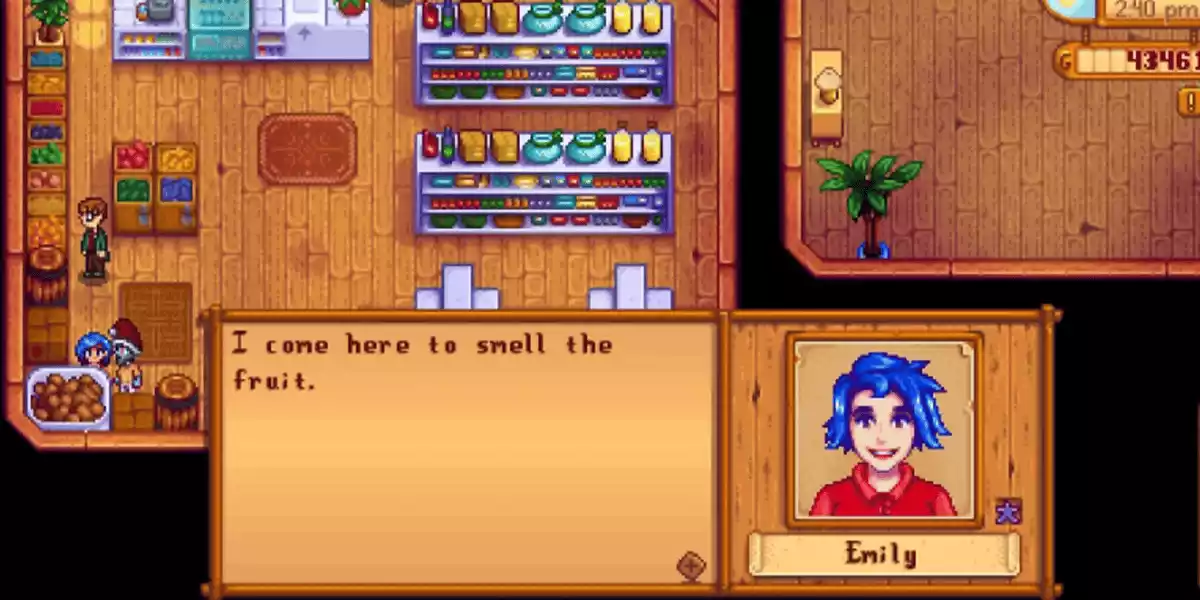 Stardew Valley Emily in Pierres General Store