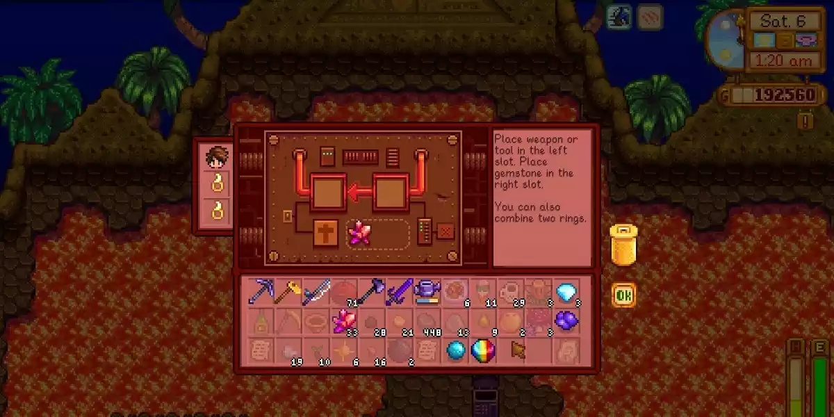 Stardew Valley volcano forge UI 1