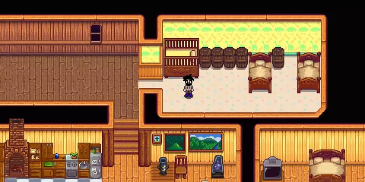 Stardew Valley with Casks Placed Outside Of Cellar