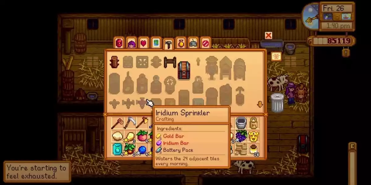 stardew valley iridium sprinkler