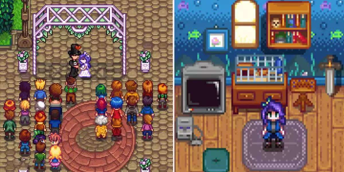 stardew valley marrying abigail on left abigails spouse room on right