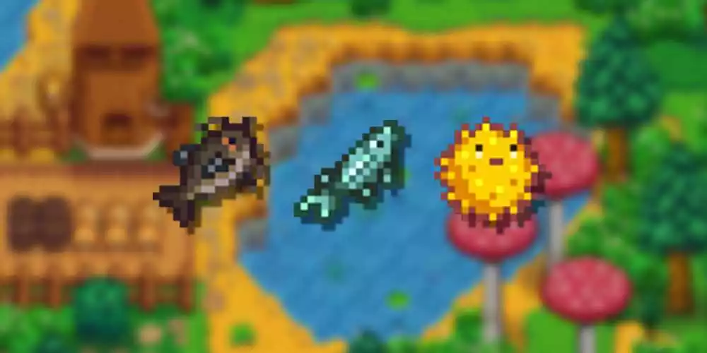 stardew valley sturgeon pufferfish and catfish