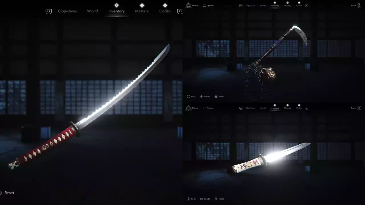 Assassin's Creed Shadows Armas Lendárias Naoe