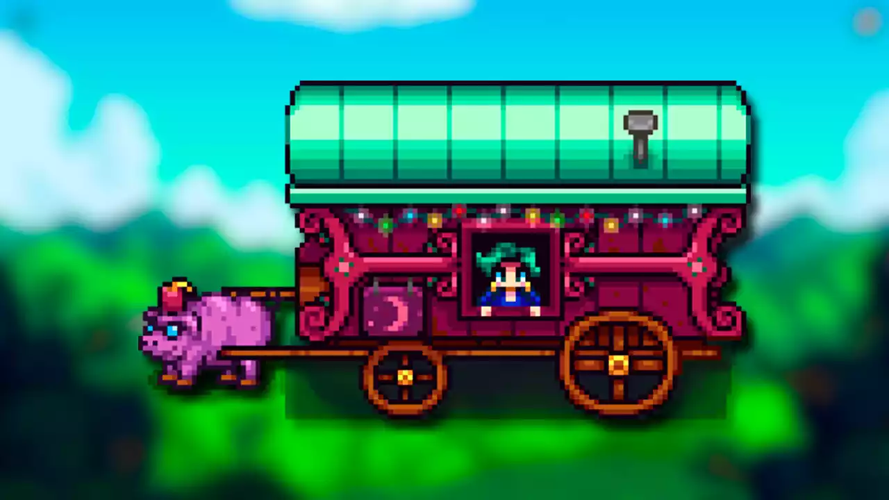 Stardew Valley carrinho de viagem