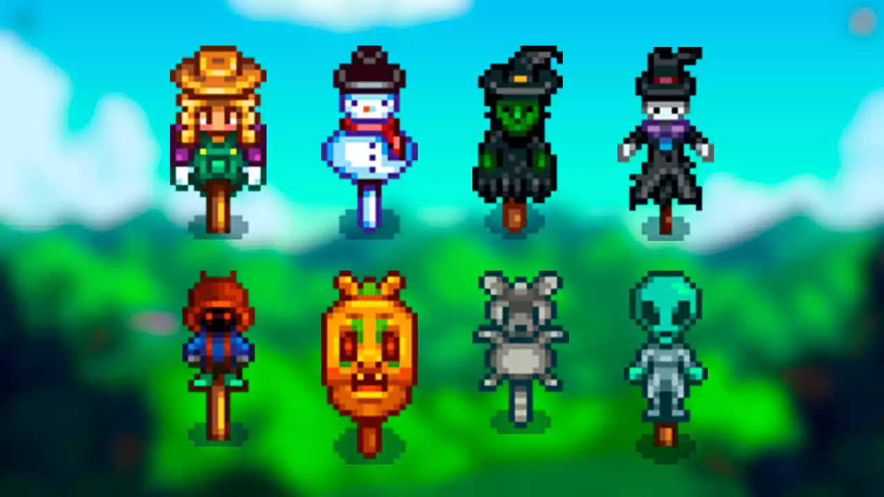 Stardew Valley locais Espantalhos Raros