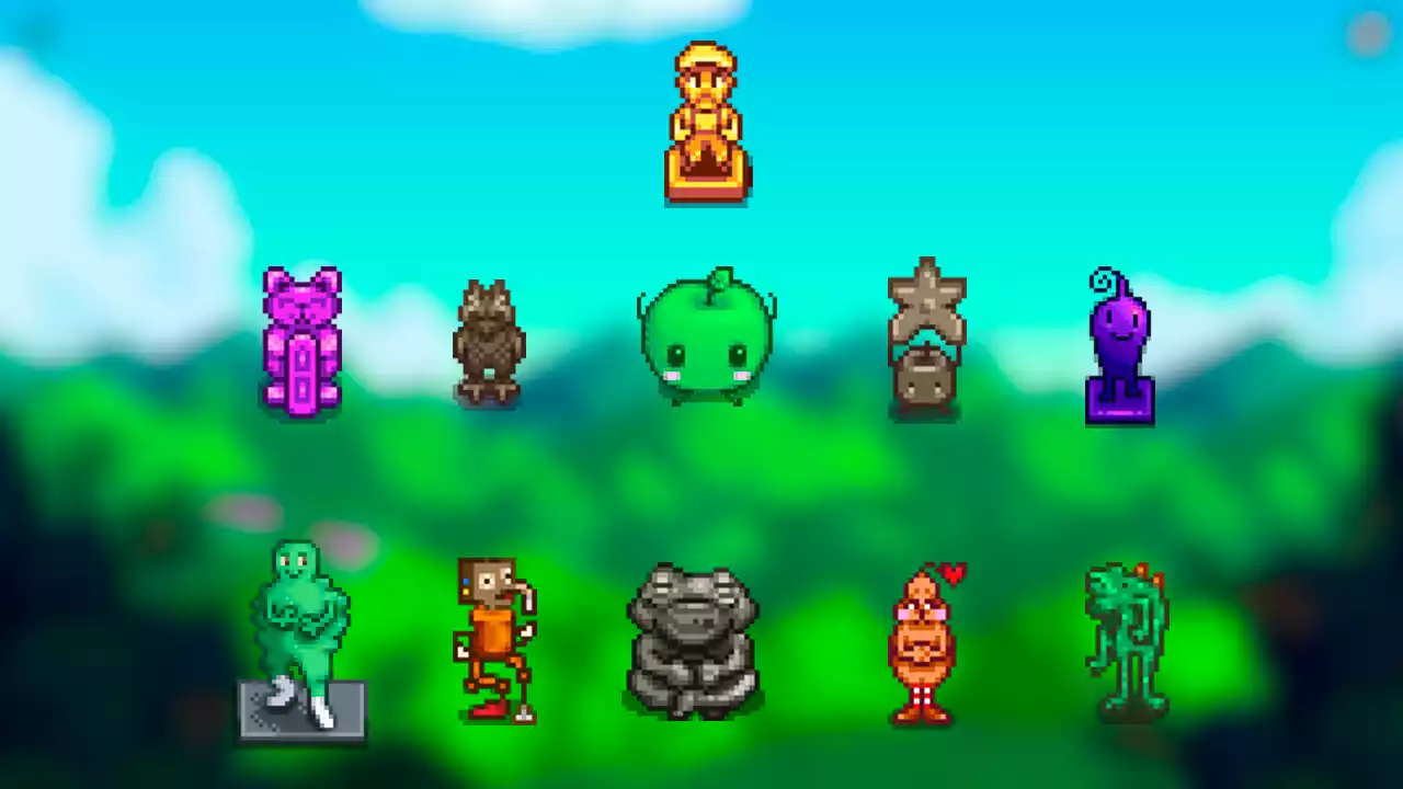 Stardew Valley locais Estátuas Secretas