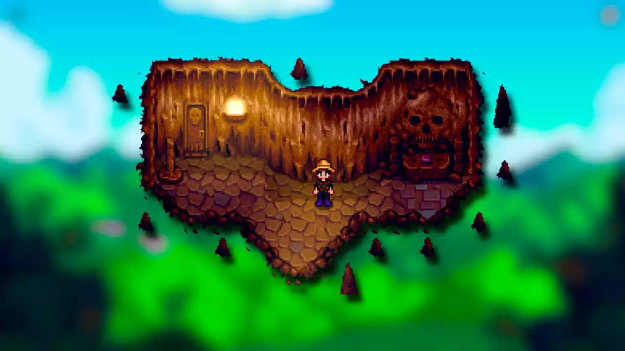 Stardew Valley nivel 100 caverna caveira andar