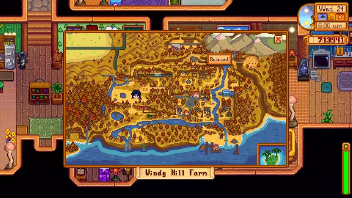 stardew valley map with railroad 1