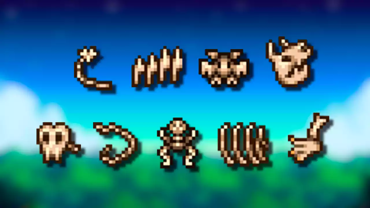 Stardew Valley fósseis Ilha Gengibre