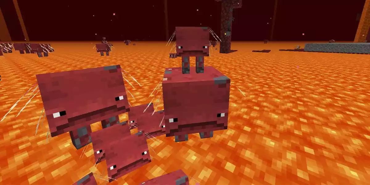 Como criar Striders (Lavagantes) no Minecraft
