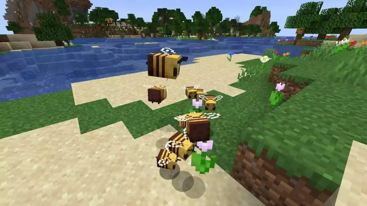 Polinização por abelhas Minecraft