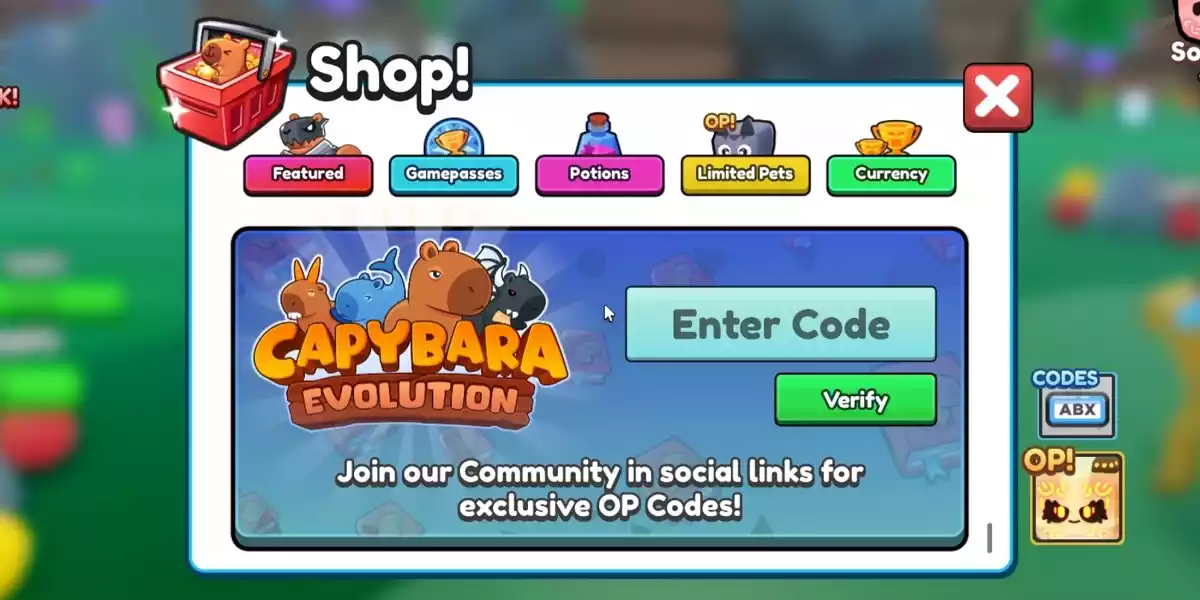 capybara evolution codes 3