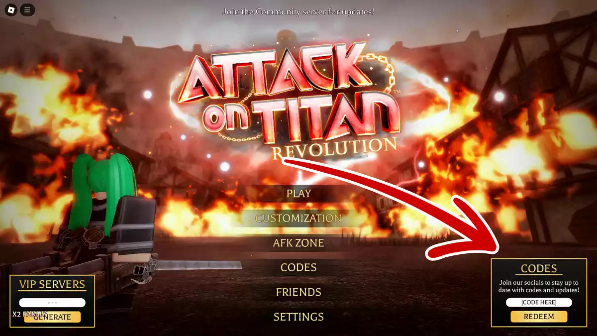 como resgatar Códigos Attack on Titan Revolution