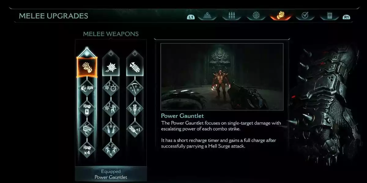 doom the dark ages all weapons power gauntlet2