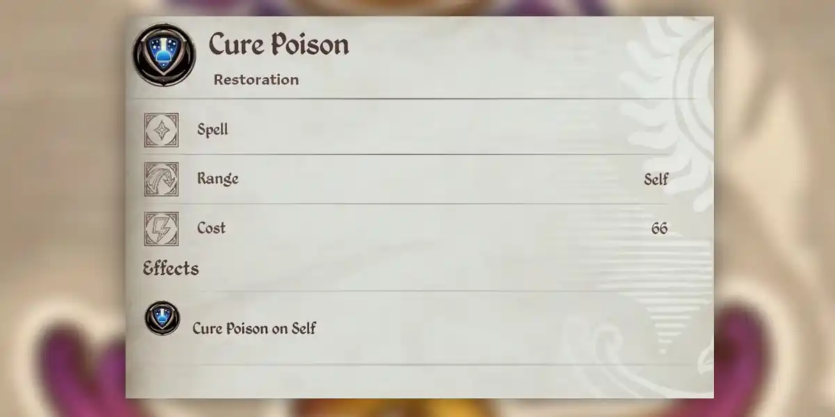 elder scrolls iv oblivion remastered Cure Poison elder scrolls iv oblivion remastered Cure Poison