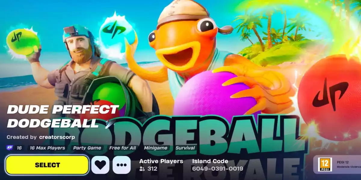 fortnite dudeperfect dodgeball island Fortnite