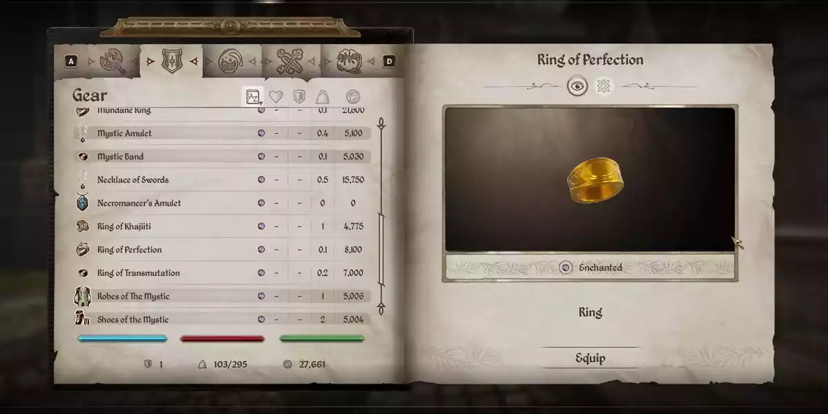 ring of perfection oblivion remastered