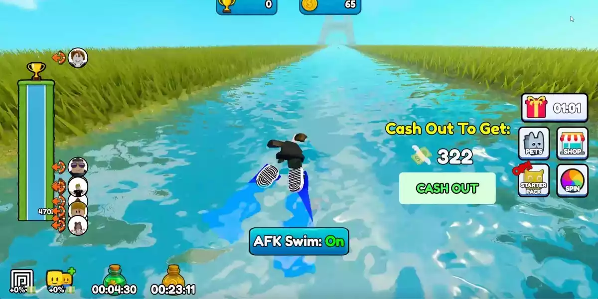 Gameplay Como obter mais códigos de Nadar por Dinheiro Roblox