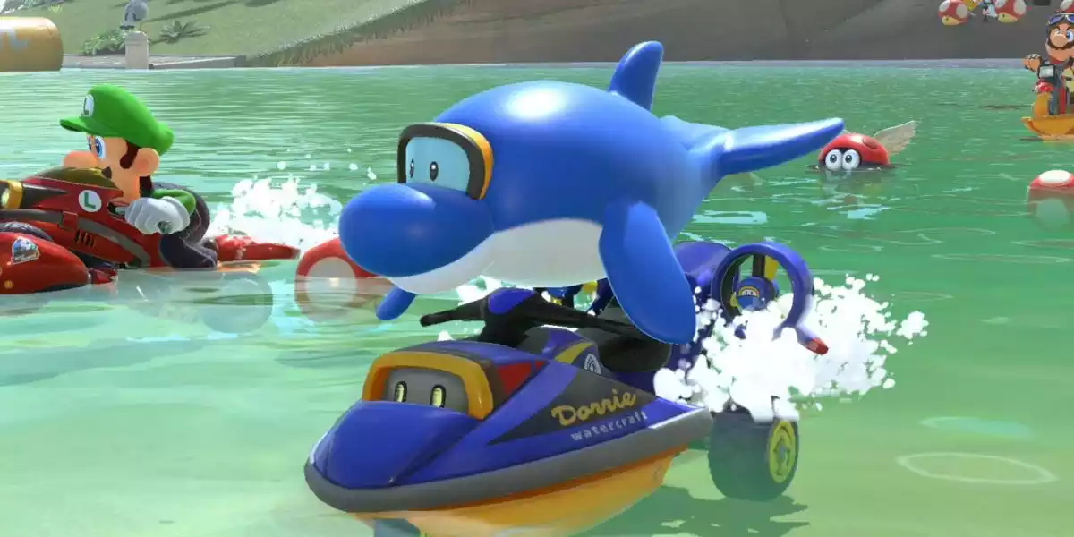 dolphin in mario kart world