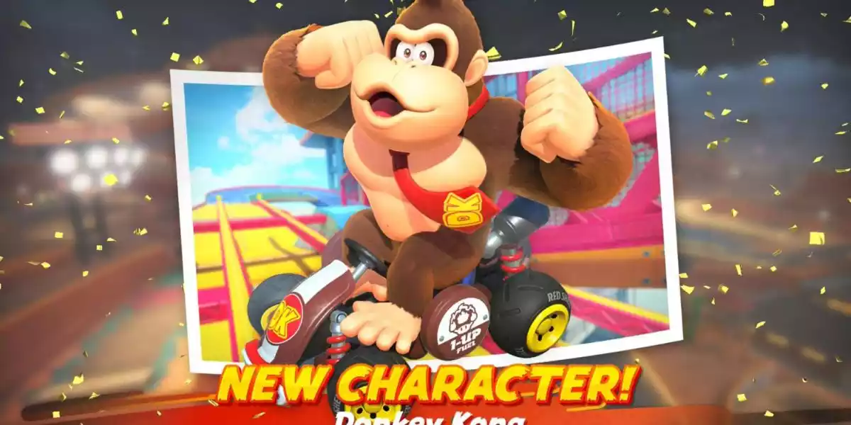 donkey kong in mario kart world 1